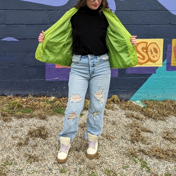 Quilted Lime Green Jacket - Picture 2 of 5